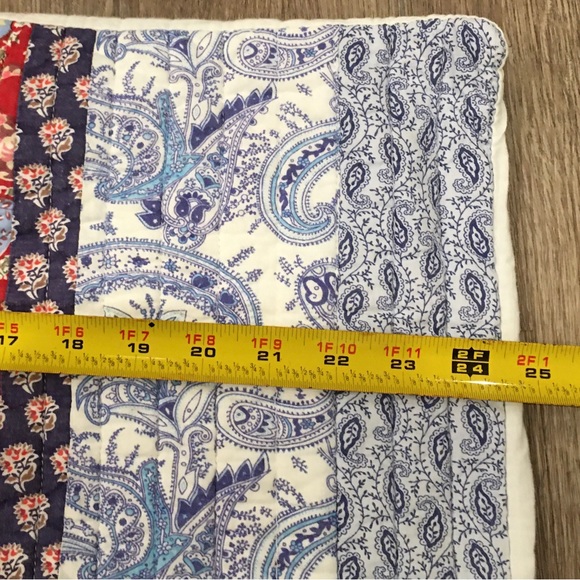 Boho Patchwork paisley pillow sham Brittanica Home Fashions Standard Twi… - Picture 7 of 10
